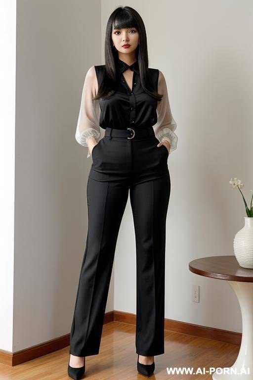 wide hips, blouse, trousers - #main
