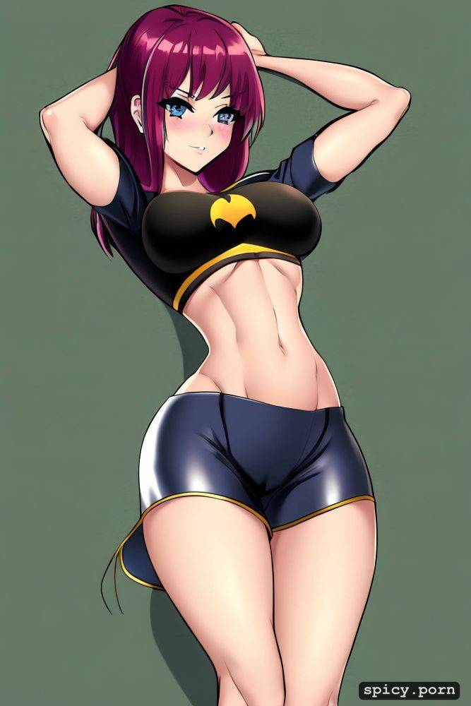 batgirl, ultra realistic, crop top, hires, detailed, innie bellybutton - #main