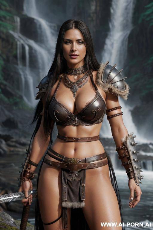 barbarian, barbarian woman, barbarian queen, barbarian armor, detailed barbarian armor, ultra realistic barbarian armor, ornate barbarian armor, high quality barbarian armor, perfect barbarian armor, leather - #main