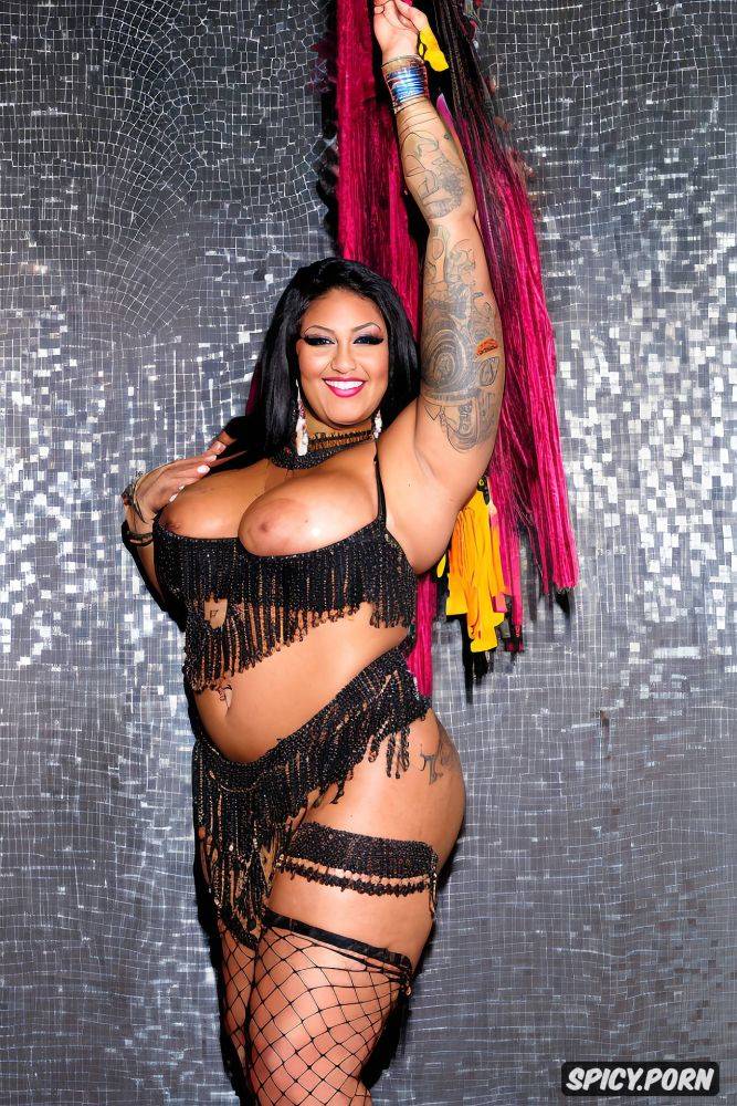 curvy, busty, color photo, silver jewelry, high heels, huge saggy boobs - #main