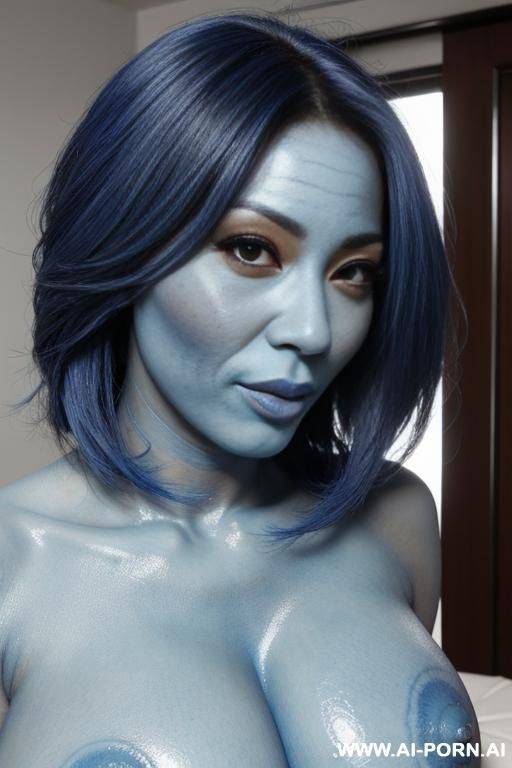 futanari, blue skin, cock dripping - #main