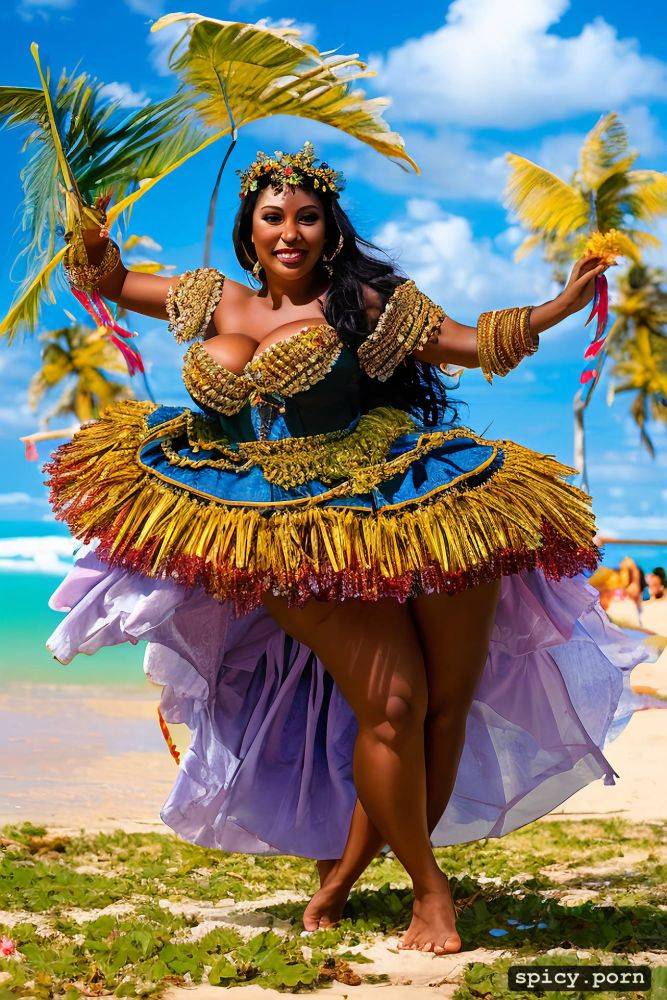 gigantic hanging boobs, beautiful tahitian dancer, curvy hourglass body - #main