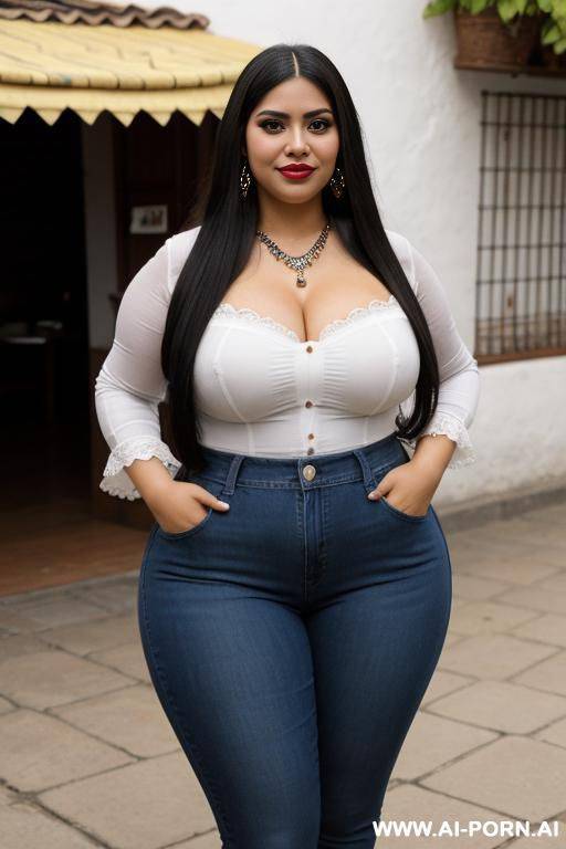 gorgeous mexican, super sized bbw, rotund, chola style, pear shaped, , long hair - #main