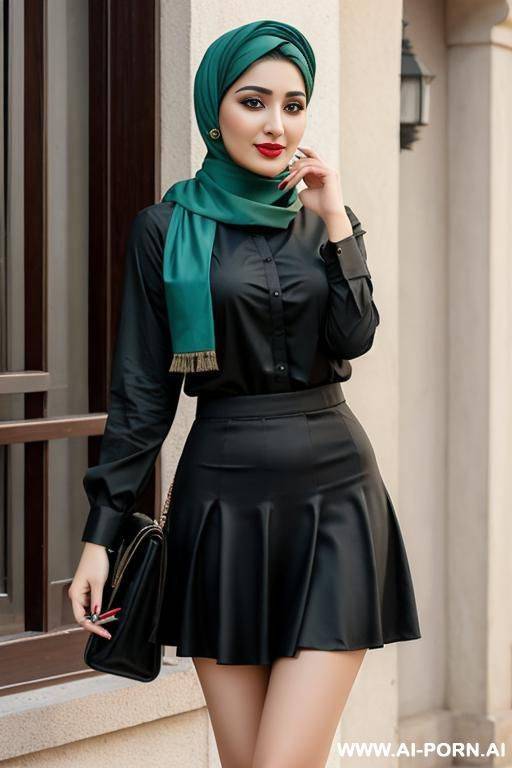 pakistani women with headscarf wearing long sleeve shirt and skirt - #main