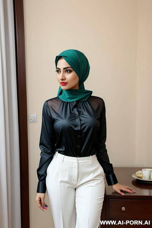 pakistani, headscarf, long-sleeve shirt, trousers, at - #main