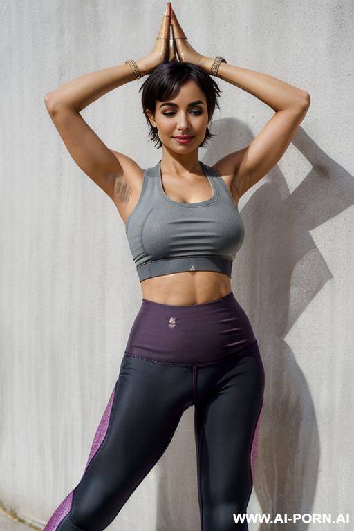 beautiful gorgeous arab mature, thick lips, short pixie hair with massive boobs, - #main