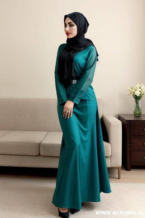 pakistani women with headscarf wearing long sleeve shirt and long skirt - #main