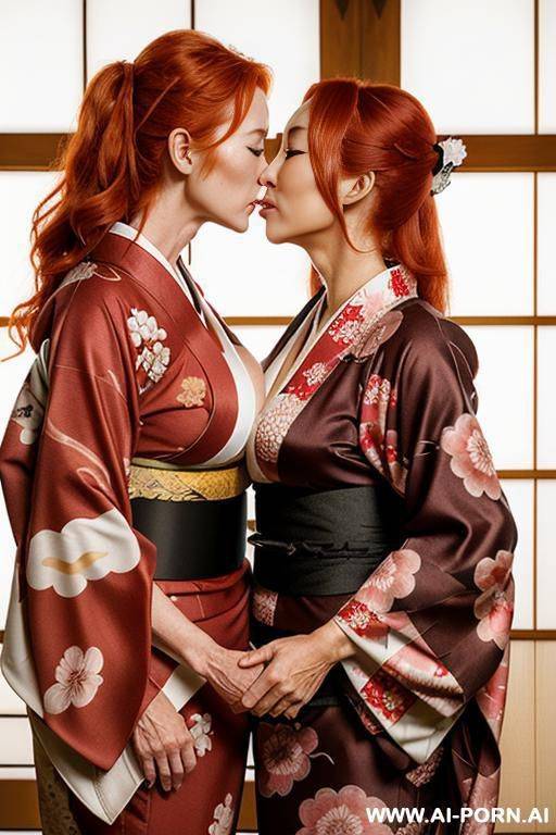 ((busty granny british redhead pirate )) kissing ((a hot japanese woman in kimono)) - #main