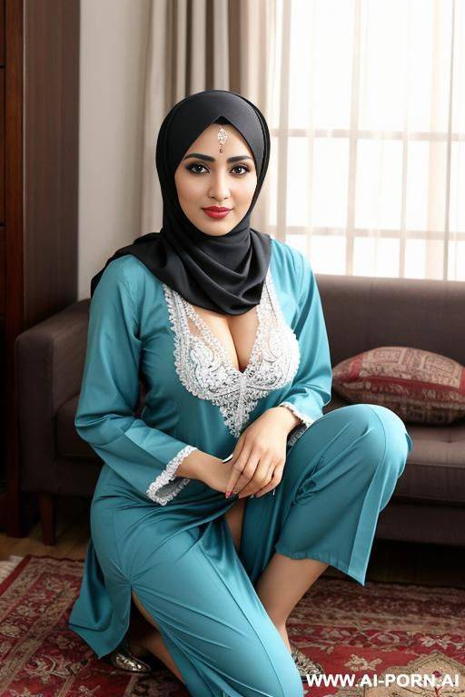 pakistani, headscarf, shot from head to knee - #main