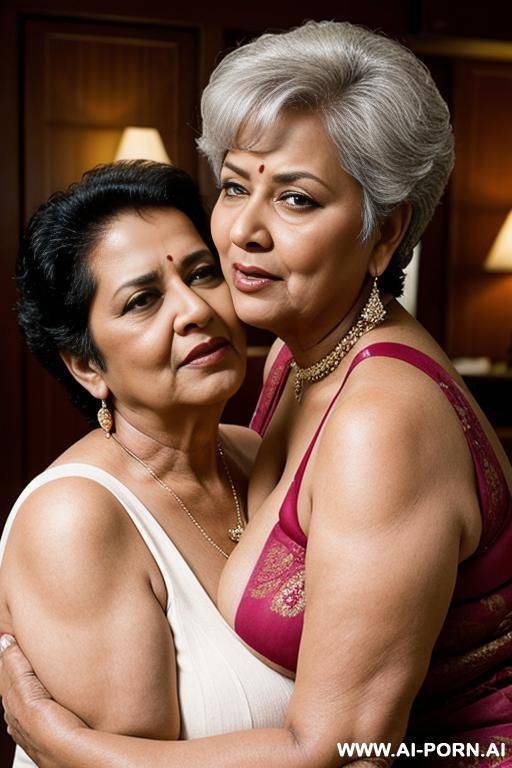 busty old bold mother hugging lesbian bbw granny, perfect movie scene - #main