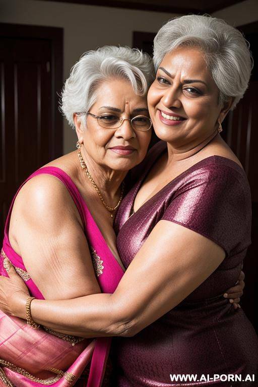 busty old bold women hugging lesbian bbw granny - #main