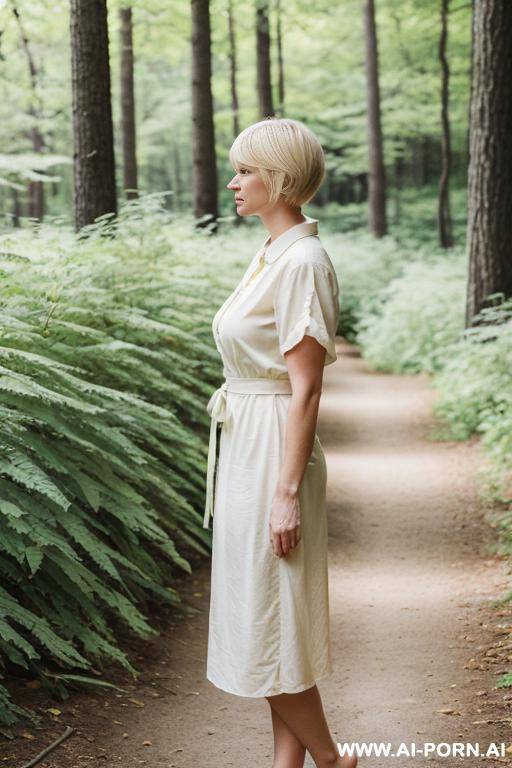nature photo swede! wife swede, barefoot, standing in profile - #main