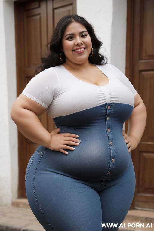 mexican, pear shaped, supermodel, very fat and round, tight shirt - #main
