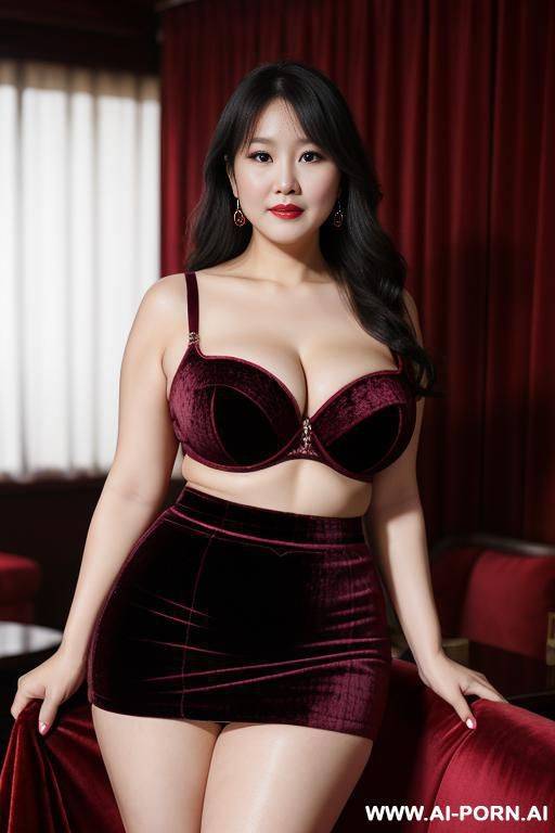velvet skirt and velvet bra - #main
