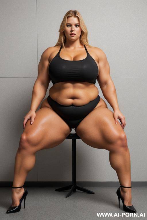 huge obese massive bulked up thighs, huge obese massive bulked up legs, scandinavian beautiful woman - #main