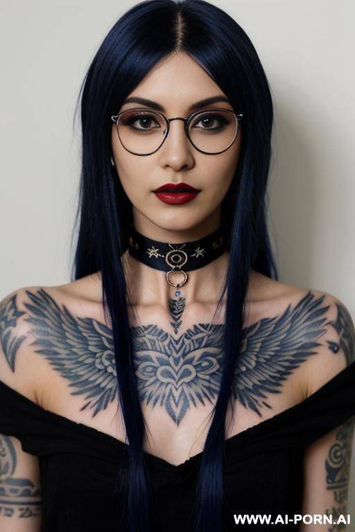 (emo) (choker) (tattoos) (glasses) (long hair) - #main