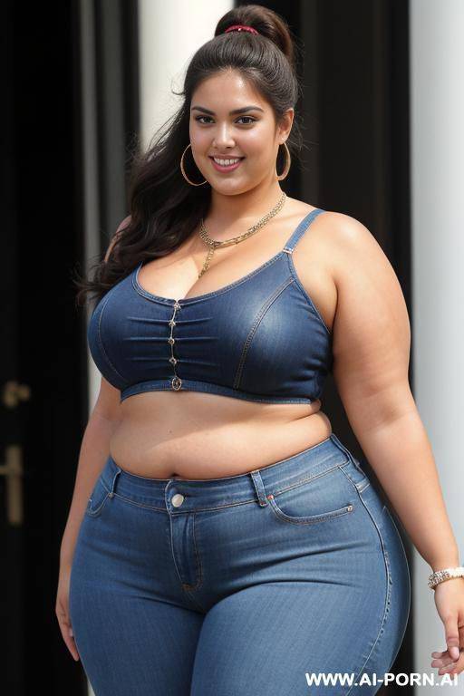dark skin, italian, gorgeous supermodel, tight clothes, wide hips, chubby, big thighs, extremely voluptuous, rotund - #main