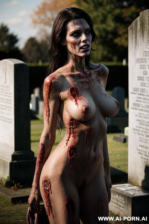 zombie, naked, cemetery - #main