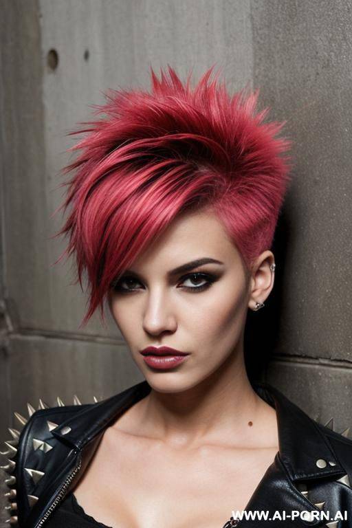 young punk woman with spiky hair - #main