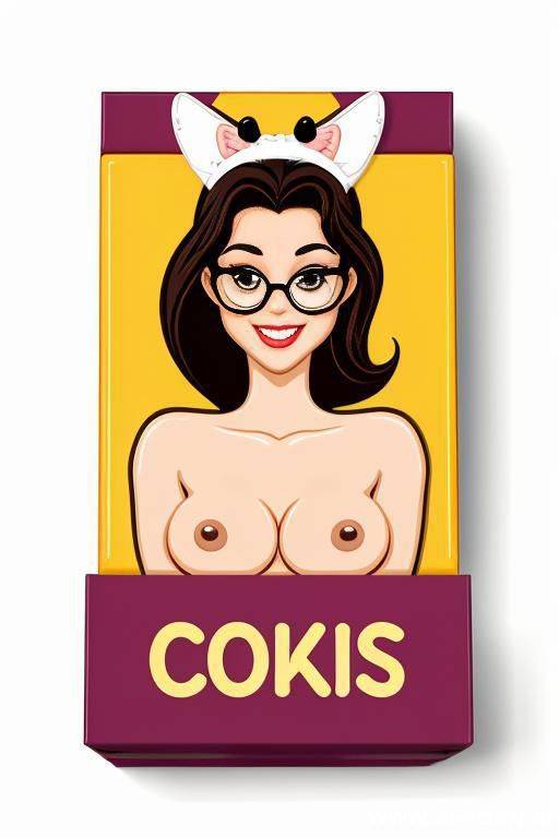 cookies box logo, animal cartoon style, topless - #main
