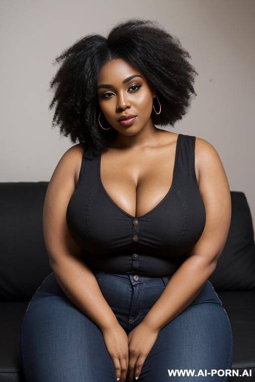 afro, cleavage - #main