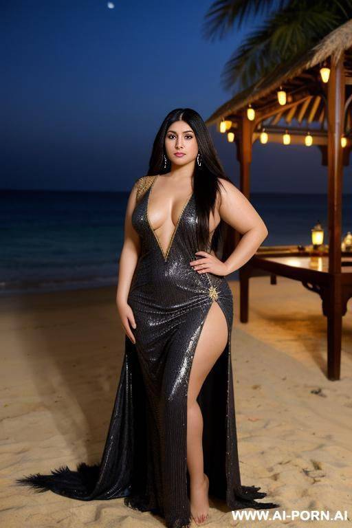 pretty face chubby naked big ass wide hips full body view oiled at night - #main