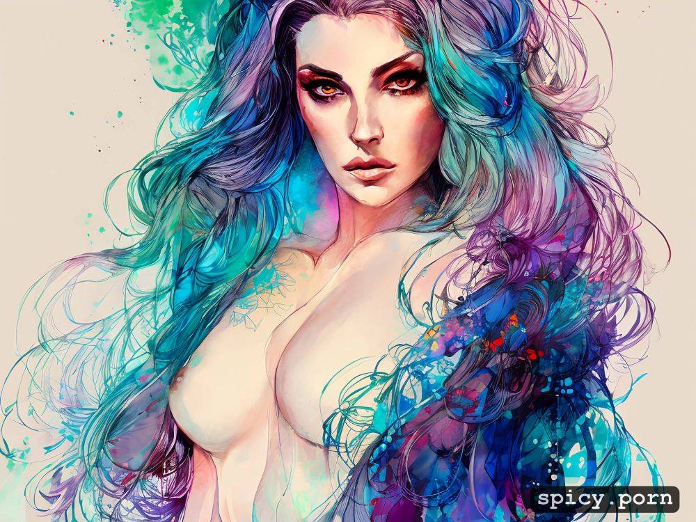 busty, carne griffiths, nude, key visual, vibrant, intricate - #main