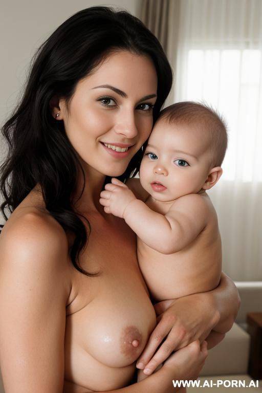 naked mother with her bayb - #main