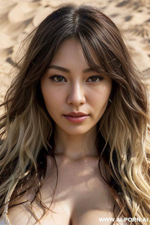 highly expressive. japanese. long wavy brunette hair. close-up in decent clothes. she is natural. real-life sei-ra sodes-hiro! in a sand empire. it seems as if she pulls me closer. - #main