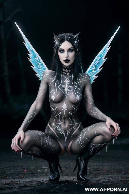 extremely tall supermodel cutie, slender, skiny, completely naked, super long legs, very long hair, goddess of lightning, ((whole body covered in lightning)), bad weather, epic, fantasy wings, unusual - #main