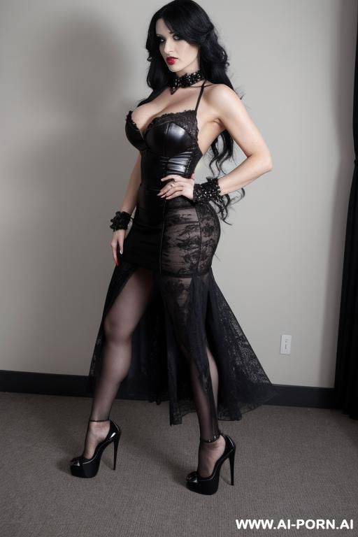 goth milf, perfect body, dark, extremely high heels, russian - #main
