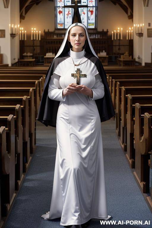beautiful nun with full breasts, big perky ass, naked, blue eyes - #main