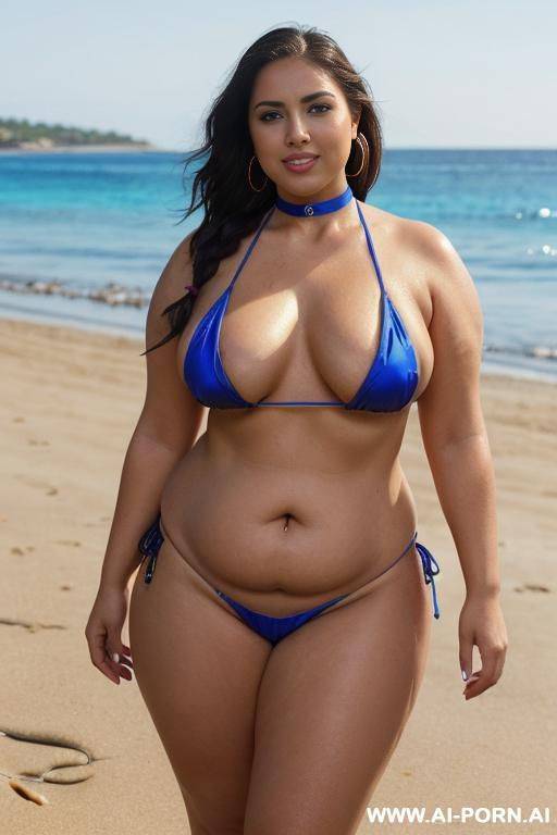 (fat latina babe), (obese), (( plump pear shaped body)), perfect face, (natural saggy low hanging medium sized boobs), (micro-sized areolas), seductive wicked smile, alluring, eye contact, mascara, - #main