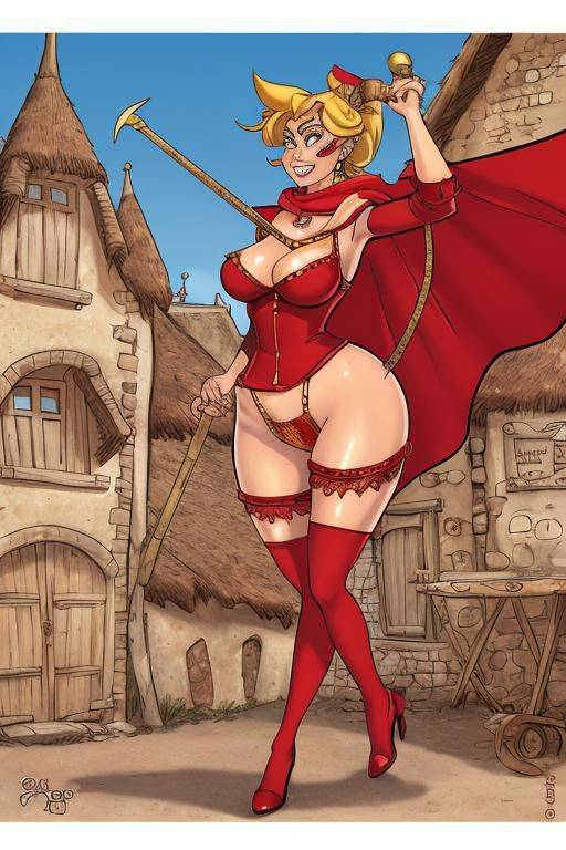 uderzo style, famous gauls village comic, gauls outfit - #main