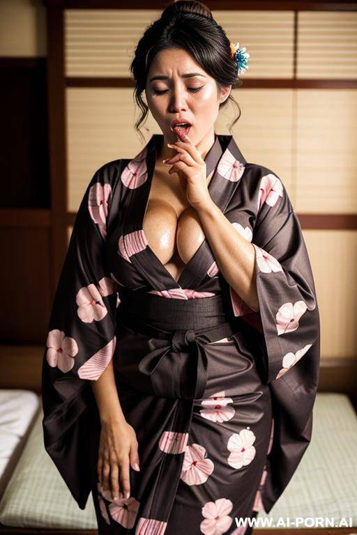 a curvy latina crying with cum in her mouth and on her breasts - #main