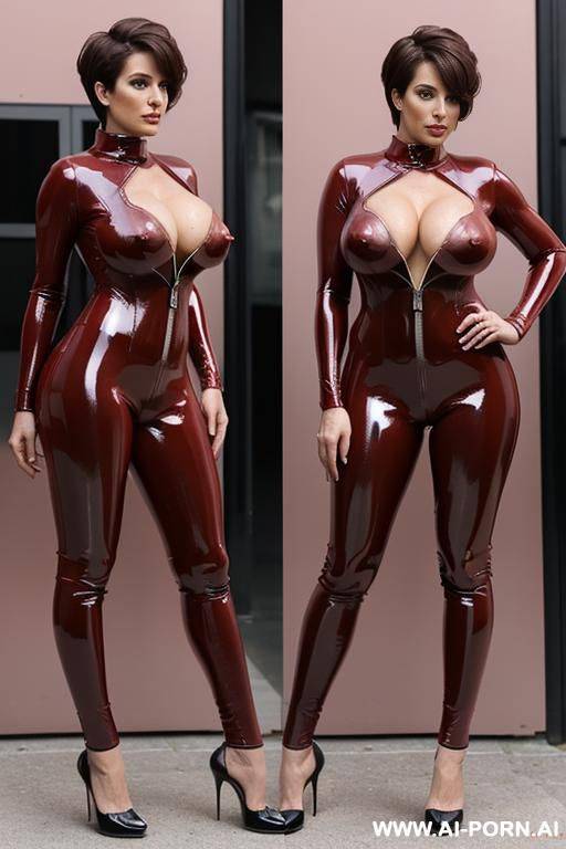slut milf hooker, huge cleavage, hairy pussy, huge dark areolas, erected nipples, many people around, showing boobs - #main
