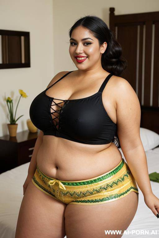 very fat, pear shaped, supermodel, mexican, chola, chicana, shorts, wide hips, heavy makeup, extra thicc, chubby, long hair, massive butt - #main