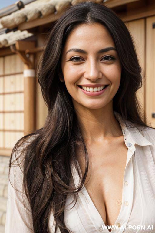 highly expressive. tanned, arabian efreet. long, wavy, gradient-brunette hair. close-up in decent clothes. she is natural. real-life sei-ra sodes-hiro! it seems as if she draws me closer.in new-zeland. at the mountain-top. - #main