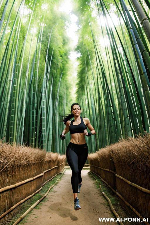 ninja, bamboo forest, running - #main