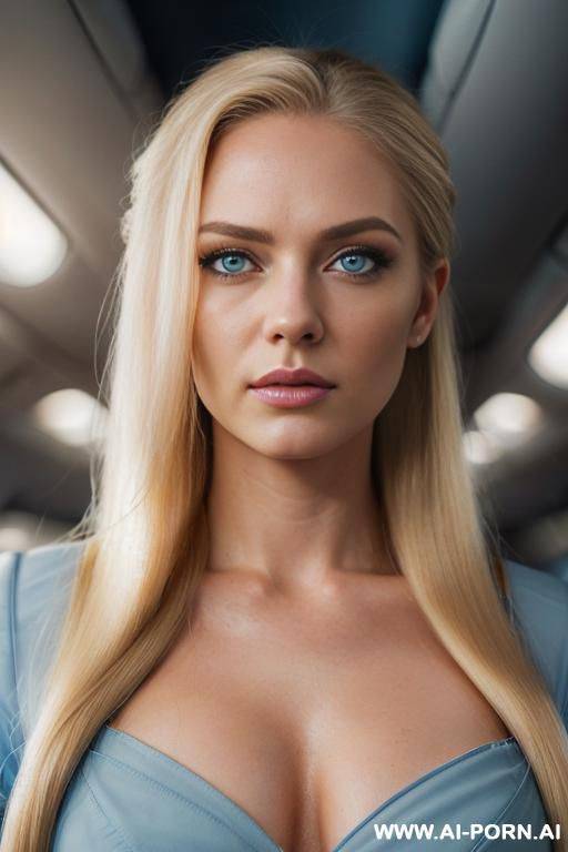 ultra realistic, no makeup, full lips, eyes, high cheekbones, big hips, wide hips, thick thighs, huge fat ass, wearing light gray scrubs, big round ass, full body view - #main