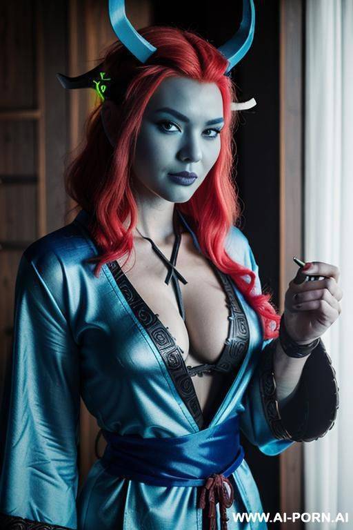 open the robe and add a smirk - #main