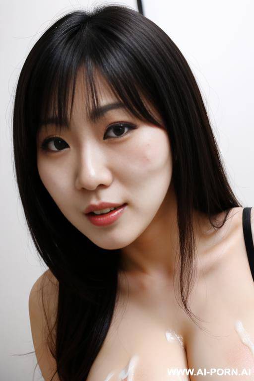 japanese woman huge thick white creamy cumshot on her face - #main