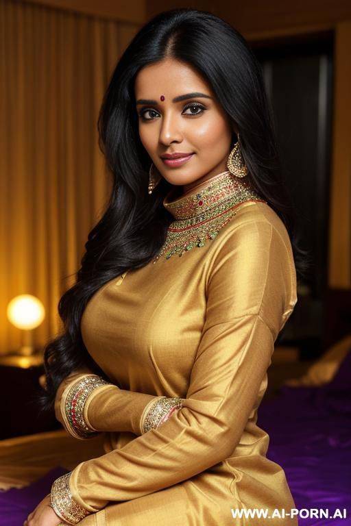 ((crew neck)), ((long sleeve crew neck fancy traditional highly detailed colorful dupatta)), (pretty face), (detailed face), (soft slutty smile), (perfect), (natural lighting), ((highly detailed photo)), - #main