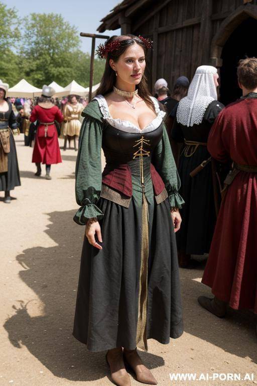 accused and bound at the stake (torn commoner dress) - #main