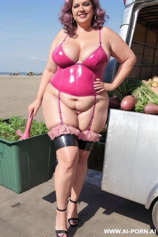 short leather skirt, curvy old women. - #main