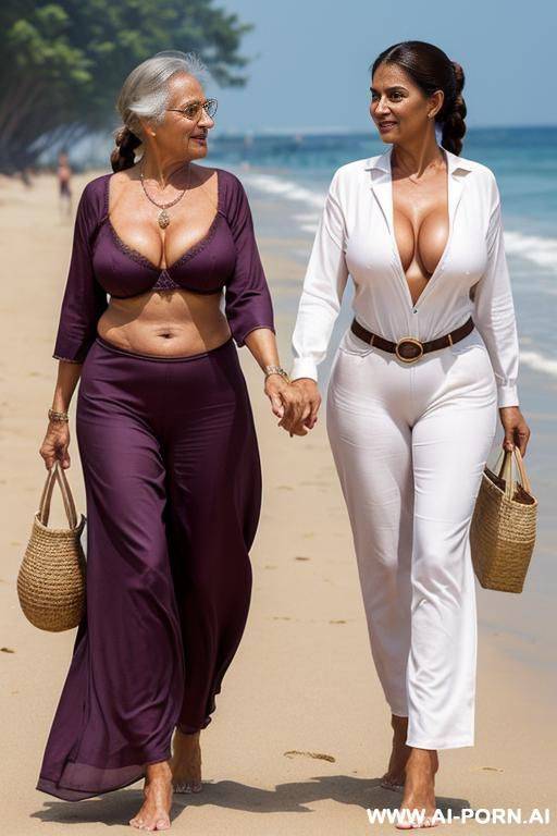 two womans walking in the street, detailed, - #main