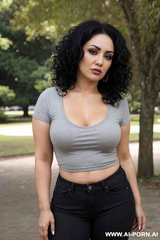 latina woman posing for picture. middle age body. chubby body. short hair. wet curly hair. wet hair. curly hair. wet curls. black hair. chola. chola make up. chicana makeup. very bad attitude. - #main