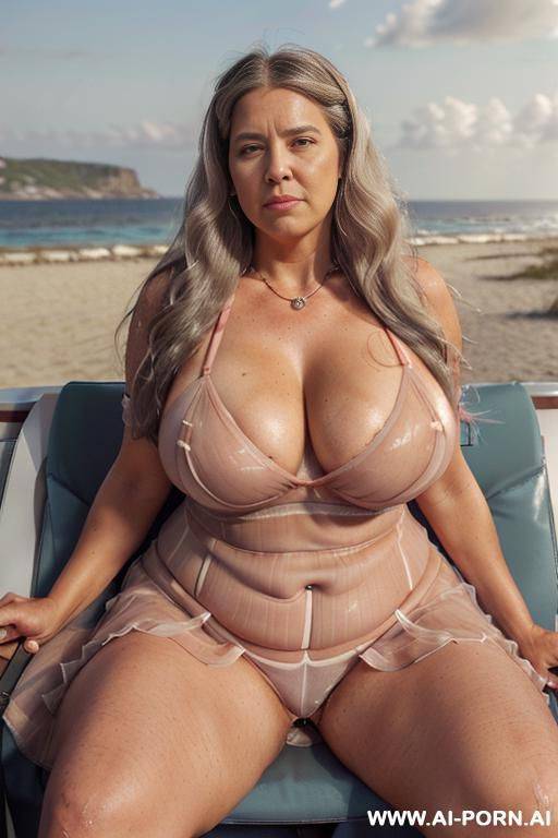 ((((big boobs)))), (((( tanned skin))))), ((((see though summer dress)))), (old sexy fit gilf seductive, extremely slutty, (((extremely long hair))), older bbw gilf woman. - #main