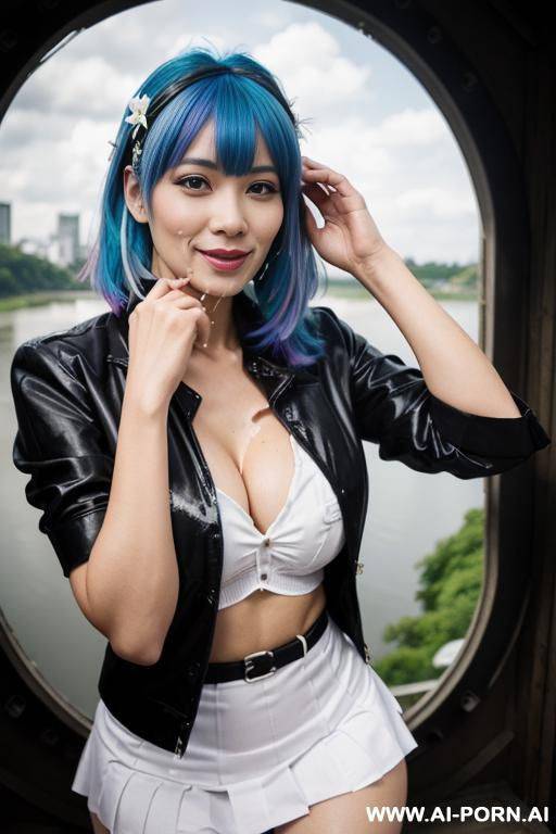cum shot on face, cum on body, cum in hair, thick cum, white liquid - #main