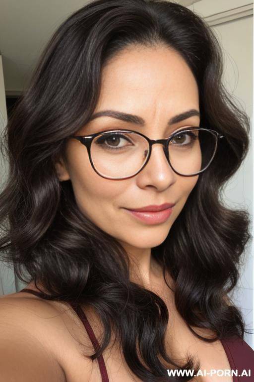 (chilean milf) (round face) (wavy hair) ( glasses) - #main